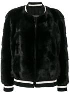 Simonetta Ravizza Fur Bomber Jacket - Black