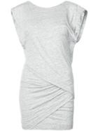 Iro Wrap Style Front Fitted Dress - Grey