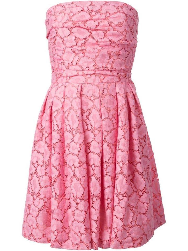 Moschino Cheap & Chic Strapless Lace Dress
