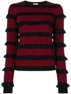 Red Valentino Ruffled Detail Sweatshirt - Black