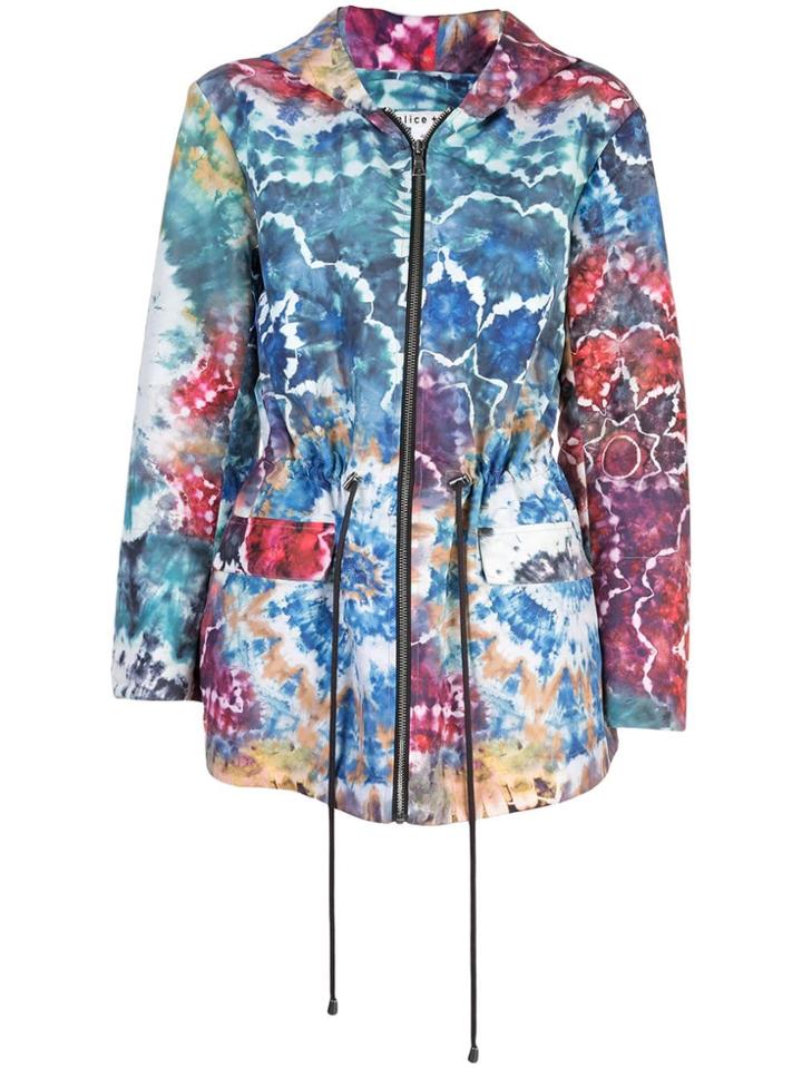 Alice+olivia Tie Dye Print Rain Jacket - Multicolour