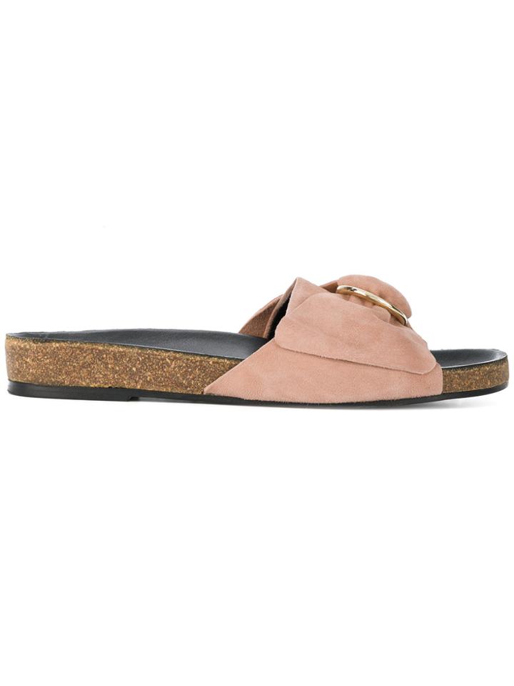 Tila March Brass Ring Mules - Pink & Purple