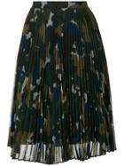 Ps By Paul Smith Pleated Camo Skirt - Multicolour