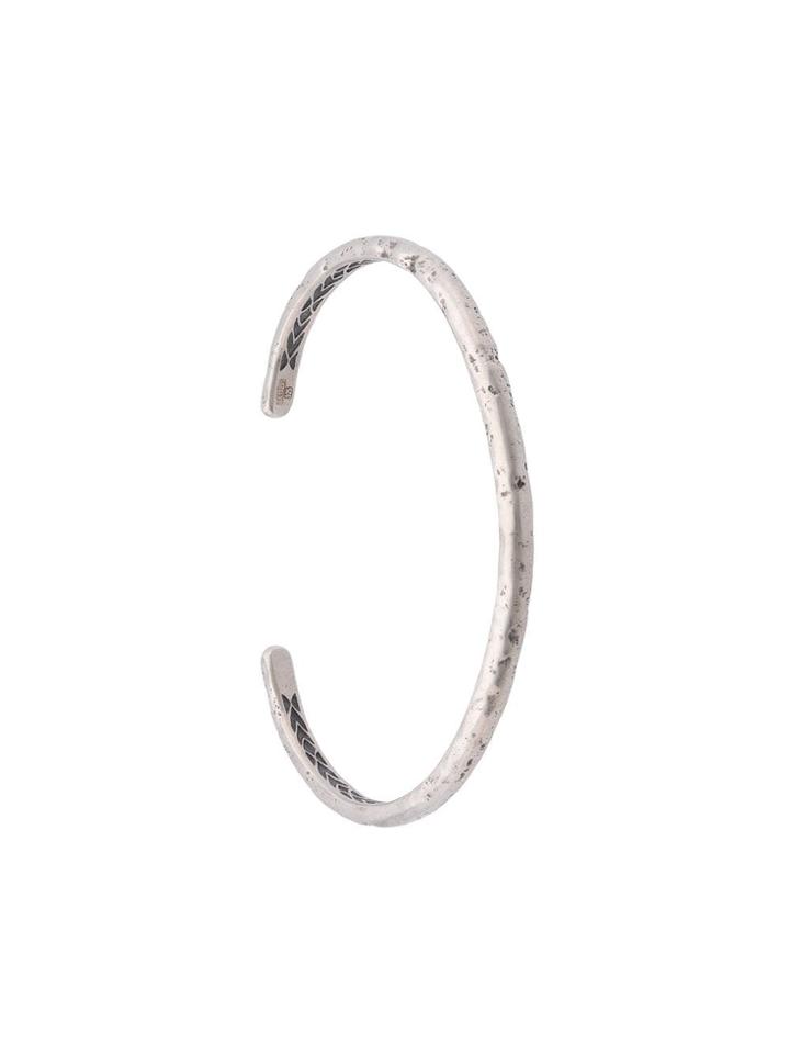 John Varvatos Distressed Cuff Bracelet - Silver