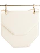 M2malletier Curved Top Bar Satchel, Women's, Nude/neutrals, Leather