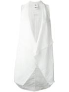 Lost & Found Rooms - Sleeveless Cardigan - Women - Cotton/linen/flax - S, Women's, White, Cotton/linen/flax