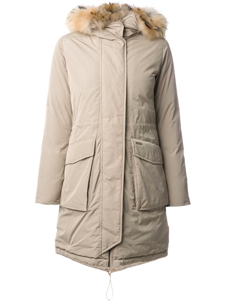 Woolrich Fur Collar Parka - Nude & Neutrals