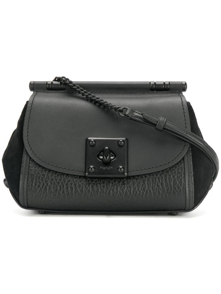 Coach Flip Lock Shoulder Bag - Black