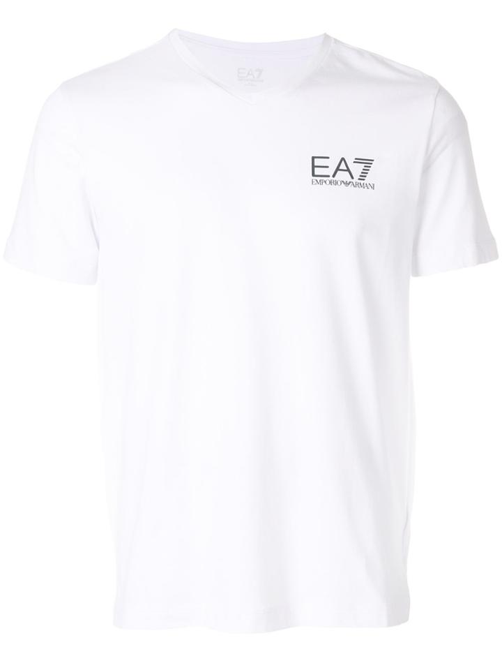 Ea7 Emporio Armani Logo Detail T-shirt - White