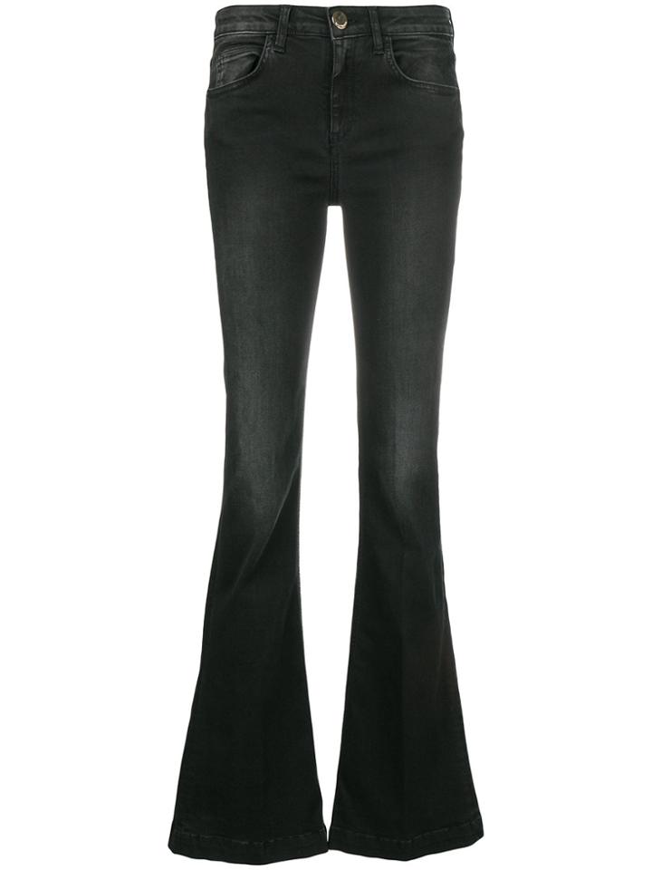 L'autre Chose Stonewashed Bootcut Jeans - Black