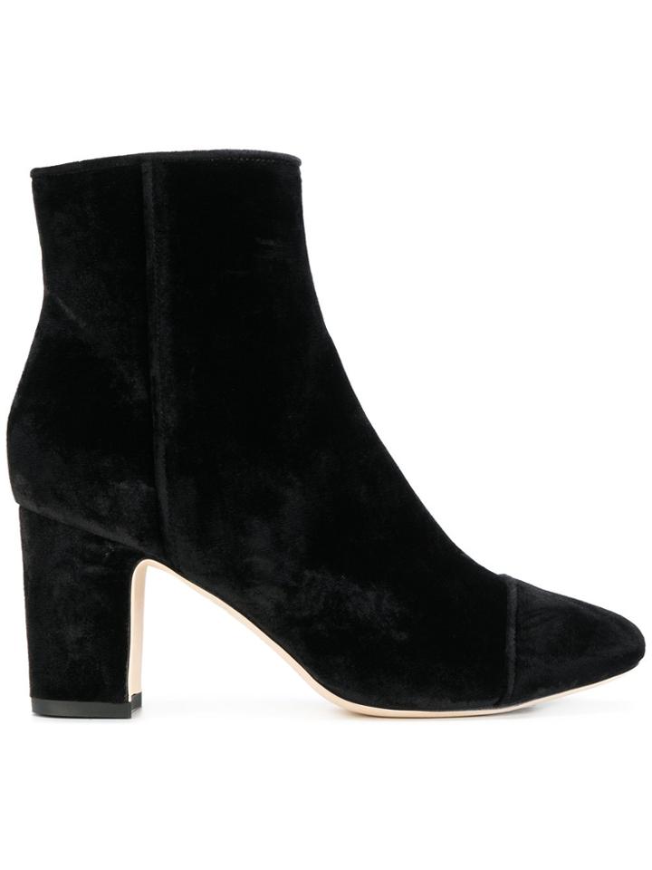 Polly Plume Velvet Ally Boots - Black