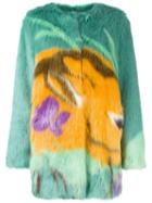 Marco De Vincenzo Faux Fur Coat, Women's, Size: 40, Green, Polyester/acrylic