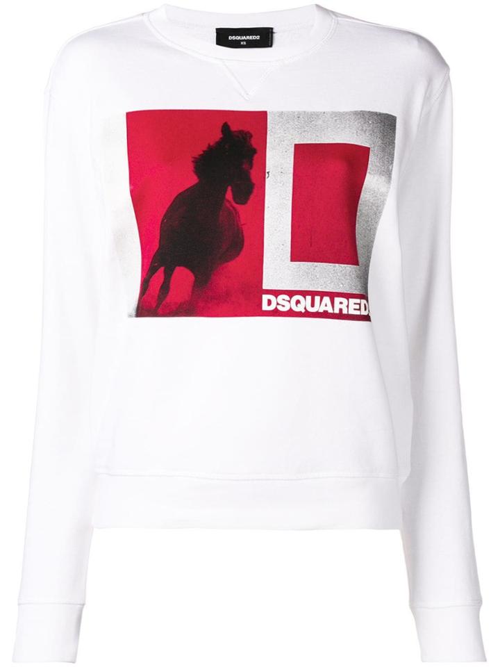 Dsquared2 Long Sleeved Sweater - White