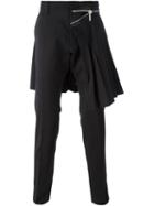 Dsquared2 'admiral' Kilt Detail Trousers, Men's, Size: 46, Grey, Virgin Wool/spandex/elastane/calf Leather/polyester