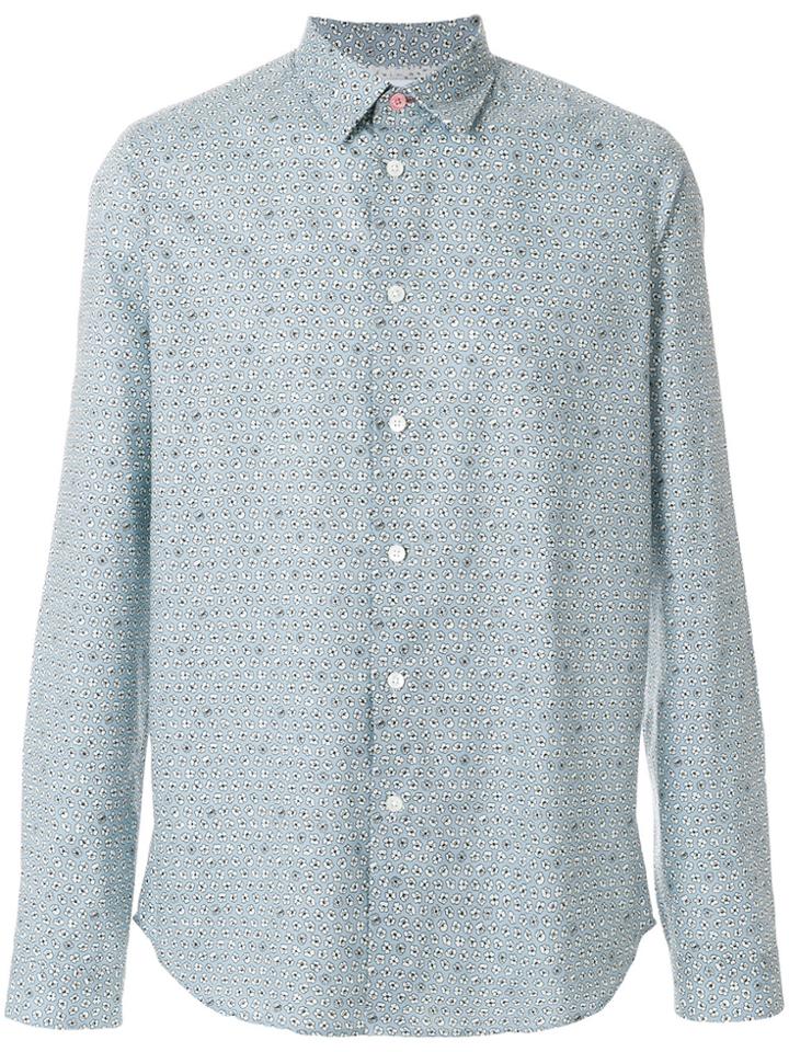 Ps By Paul Smith Micro Floral Print Shirt - Blue