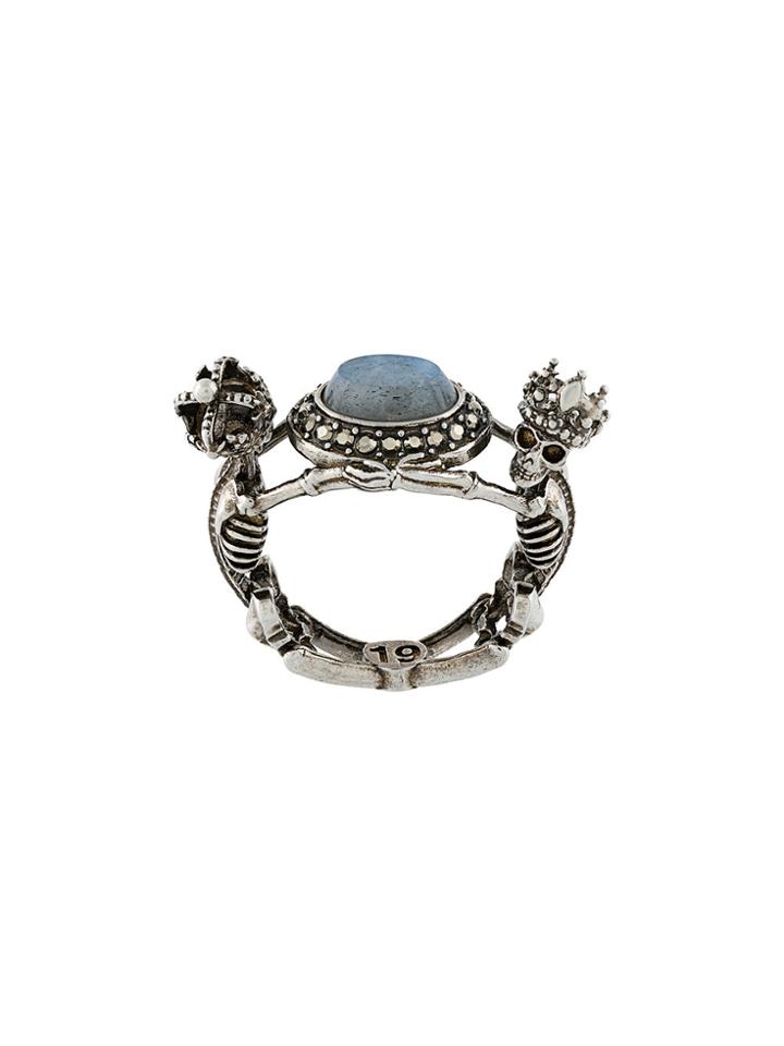 Alexander Mcqueen Skeleton Jewel Ring - Metallic