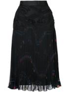 Romance Was Born Afterlife Pleated Skirt - Black