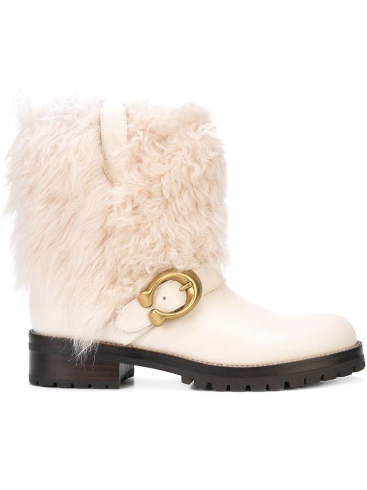 Coach Leighton Boots - White