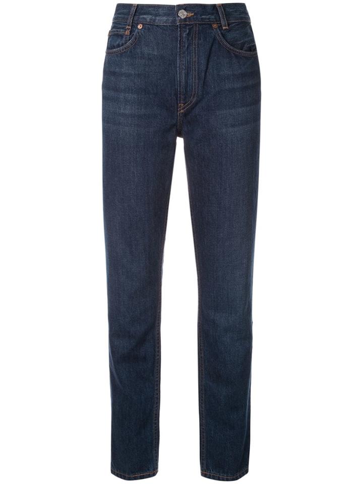 Re/done High-waist Fitted Jeans - Blue