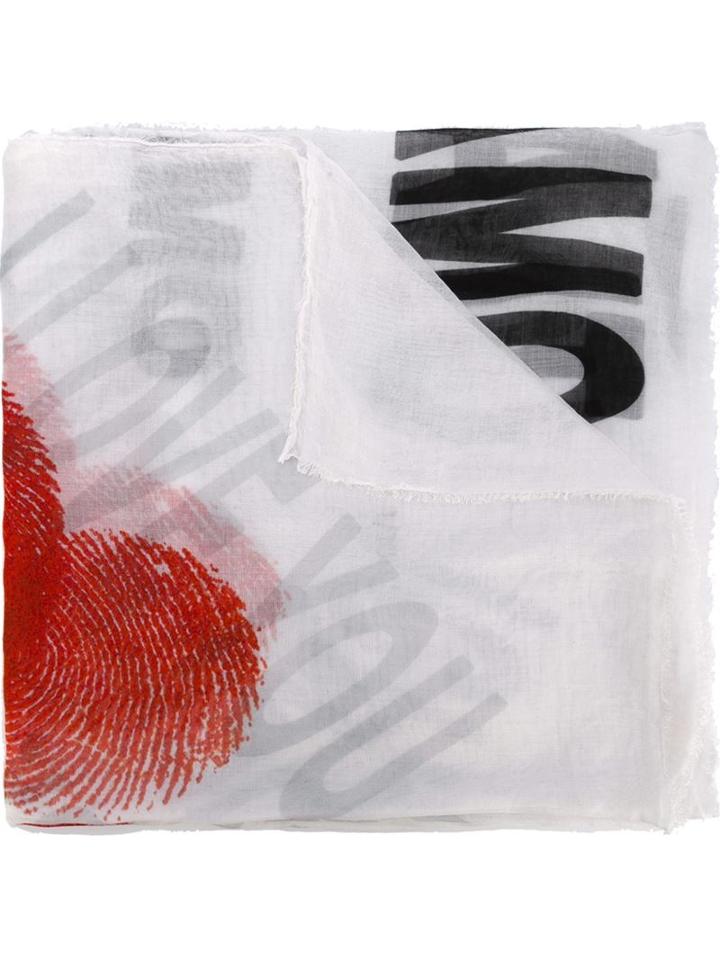 Faliero Sarti 'je T'aime' Printed Scarf