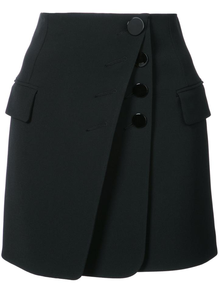 Alexander Wang Mini Skirt With Multi Button Detail - Black