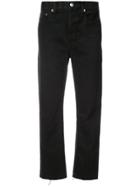 Re/done High Rise Pipe Jeans - Black