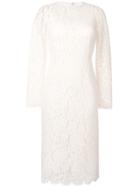 Dolce & Gabbana Fitted Lace Dress - White