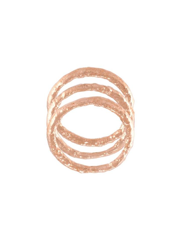 Alice Waese Set Of Stacking Rings, Women's, Size: 5, Metallic