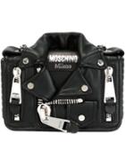 Moschino Biker Crossbody Bag, Women's, Black, Leather