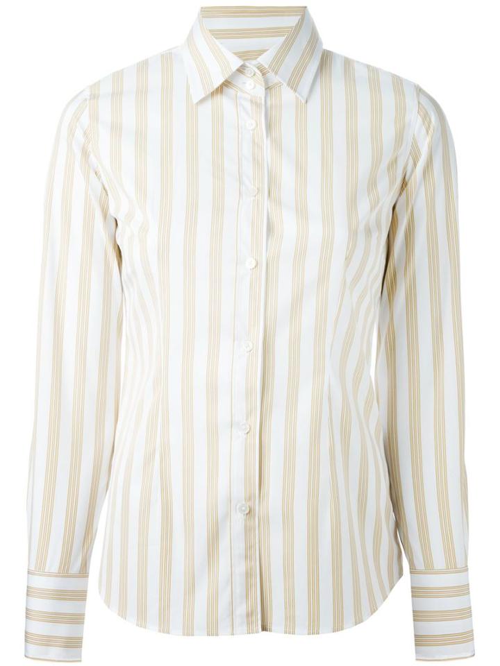 Mauro Grifoni Striped Shirt, Women's, Size: 42, White, Cotton