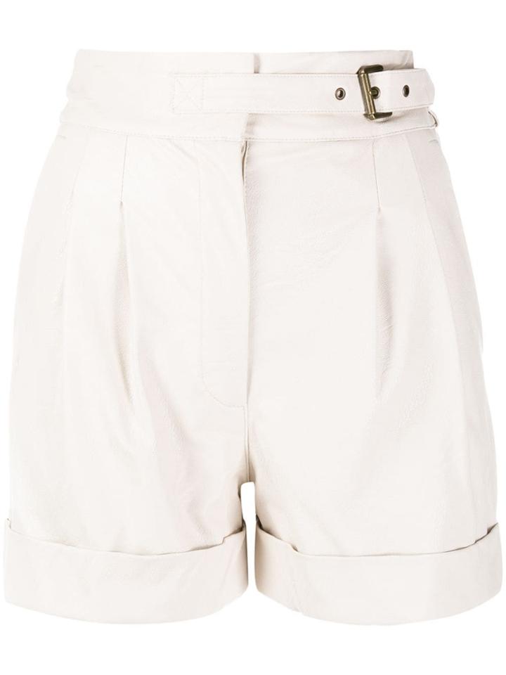 Twin-set High Waisted Shorts - Neutrals