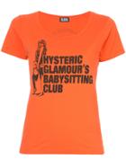 Hysteric Glamour Babysitting Print T-shirt - Yellow & Orange