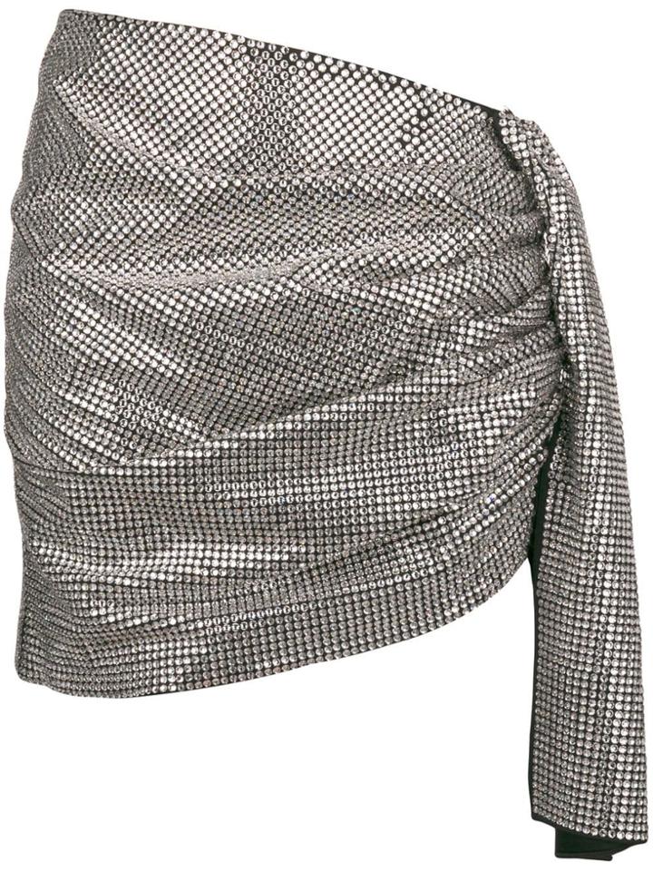 Magda Butrym Gathered Asymmetric Skirt - Metallic
