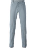 Kiton Slim-fit Jeans, Men's, Size: 36, Grey, Cotton/spandex/elastane/wool