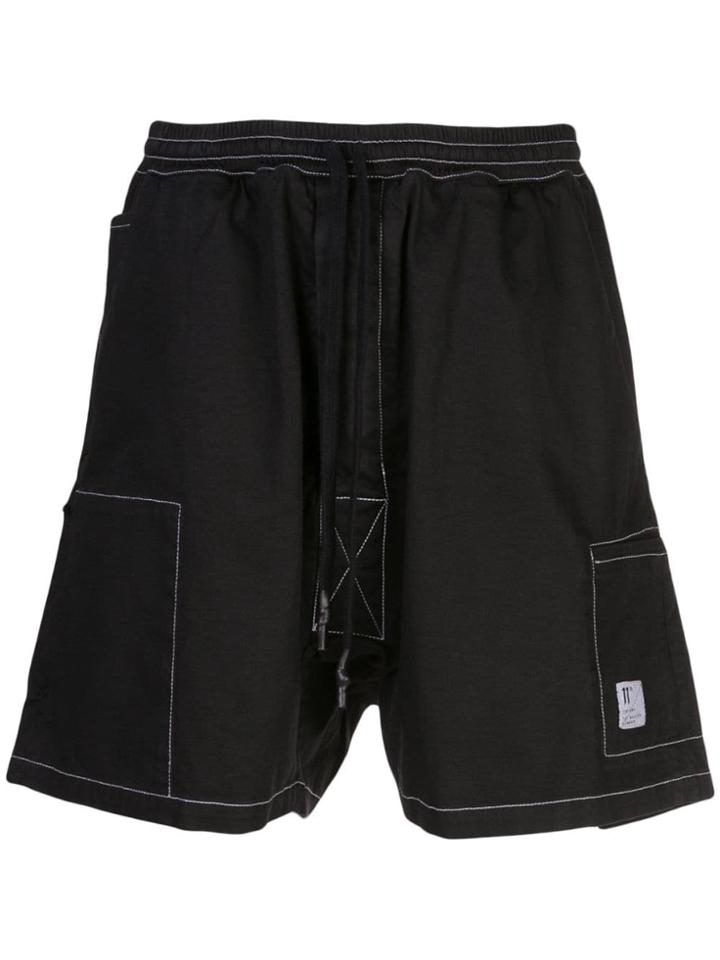 11 By Boris Bidjan Saberi Track Style Shorts - Black