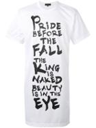 Comme Des Garçons Homme Plus - Lettering Print Semi-sheer T-shirt - Men - Polyester - S, White, Polyester