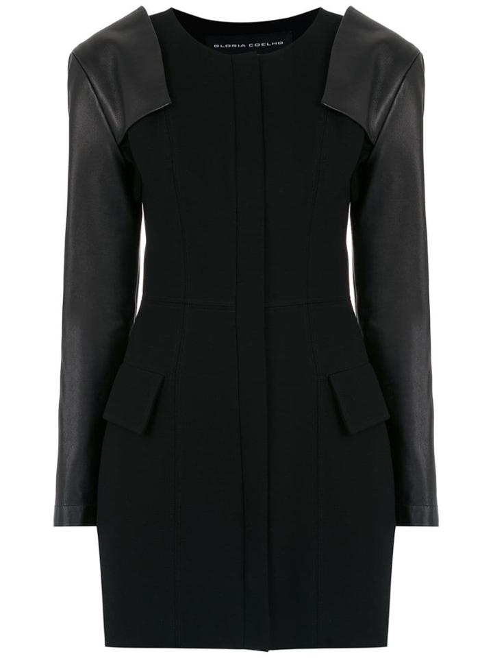 Gloria Coelho Contrast Sleeves Top - Black