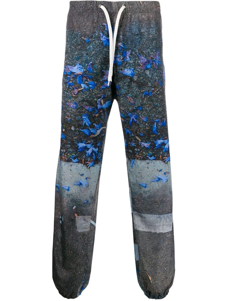Duo Pavement Print Track Pants - Blue