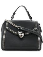 Philipp Plein Studs Tiger Embellished Crossbody Bag - Black
