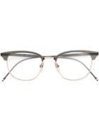 Thom Browne Eyewear Black Iron & Gold Optical Glasses