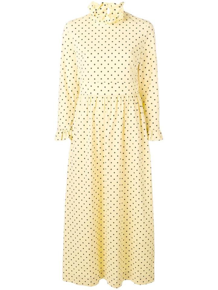 Baum Und Pferdgarten Long Polka Dot Dress - Yellow