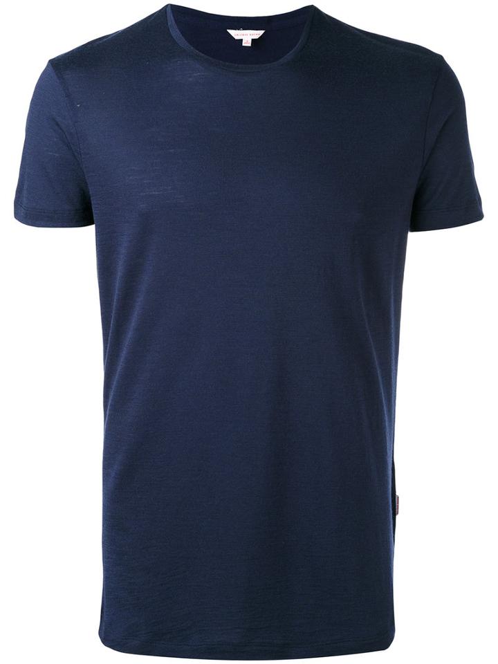 Orlebar Brown - Knitted Crewneck T-shirt - Men - Merino - Xl, Blue, Merino