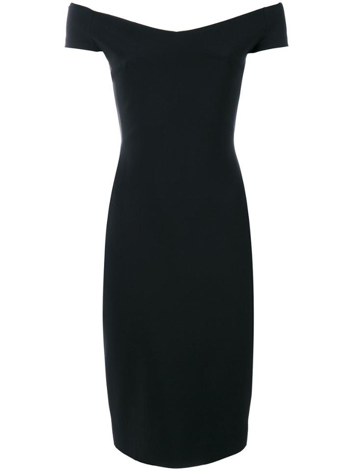 Chiara Boni La Petite Robe Off Shoulder Fitted Dress - Black