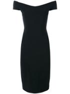 Chiara Boni La Petite Robe Off Shoulder Fitted Dress - Black