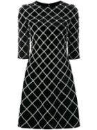 Huishan Zhang Pearl Embellished Lattice Dress