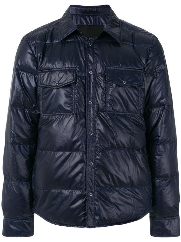 Ermanno Scervino Padded Snap Button Jacket - Blue