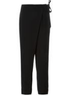 Diane Von Furstenberg 'orly' Wrap Trousers, Women's, Size: 6, Black, Triacetate/polyester