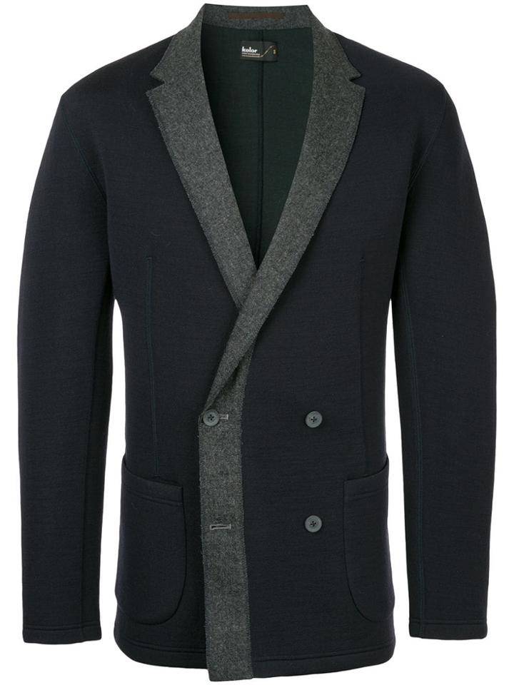 Kolor Jersey Double Breasted Blazer - Blue