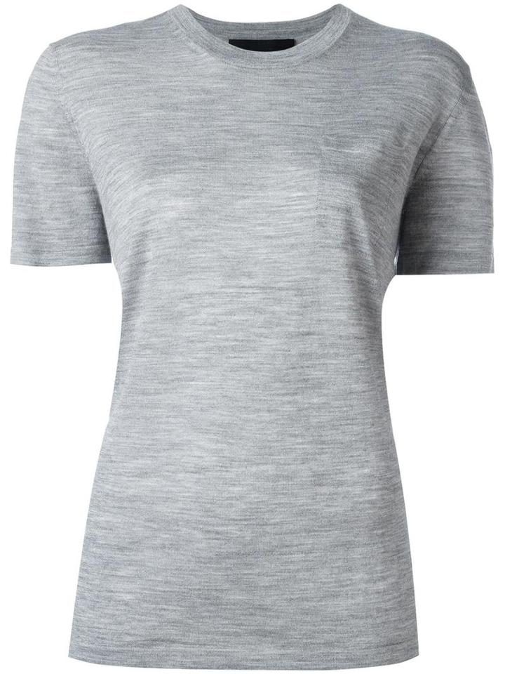 Alexander Wang Knitted Top, Women's, Size: Medium, Grey, Silk/merino