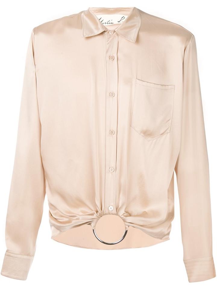 Martine Rose 'ring' Shirt, Adult Unisex, Size: Small, Nude/neutrals, Silk